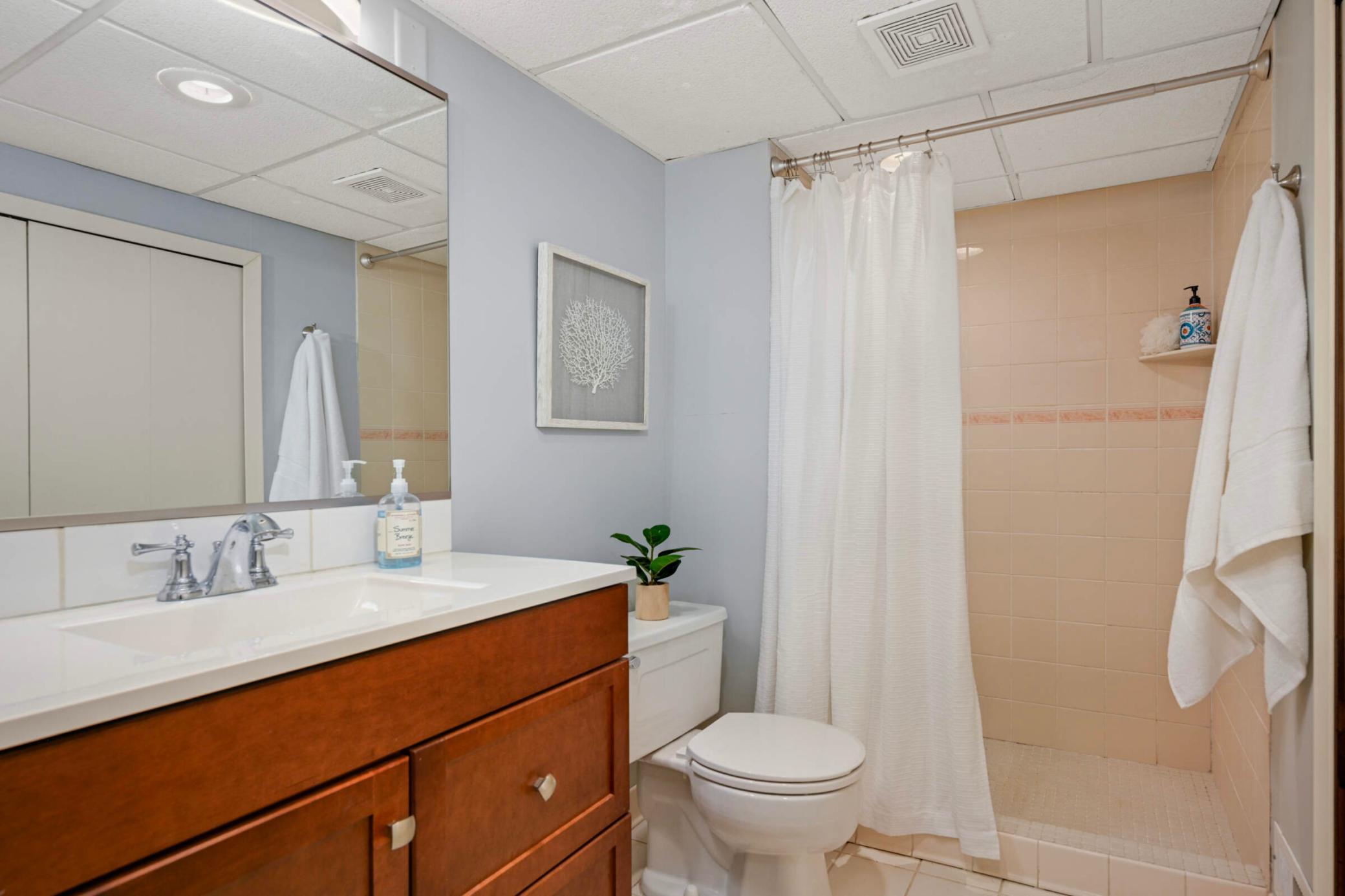 3rd bathroom is located in the lower level
