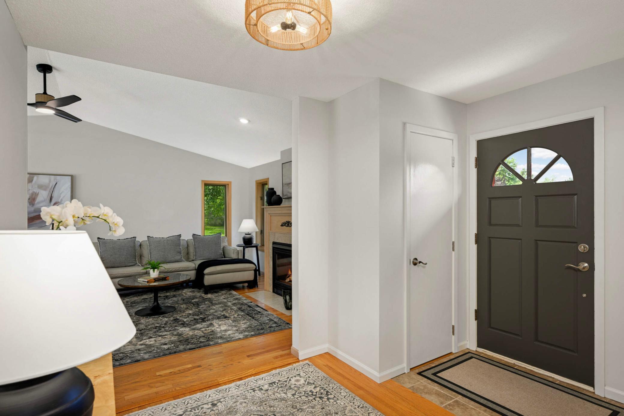 Welcoming entryway opens into a spacious living area. 2 coat closets provide a place for everyone and everything!