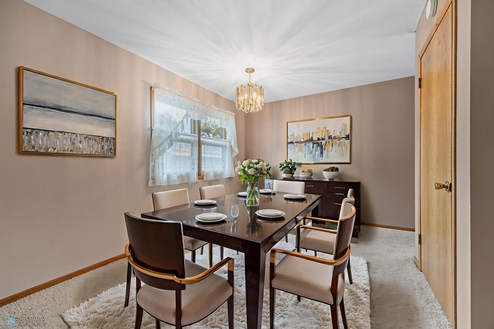 Virtually Staged Dining Room