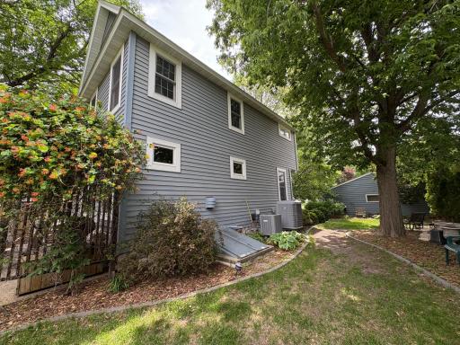 West side of the house. Trap door leads to crawl space under the addition