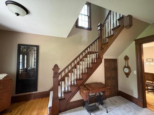 Original Staircase with storage under stairs