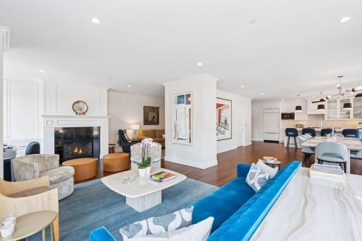 Cozy gas fireplace to enjoy and host gatherings
