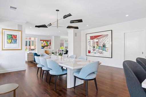 Ideal spaces for hosting a dinner party, gathering with friends, or relaxing at home