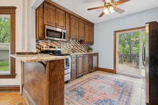 Updated cabinets and stainless appliances