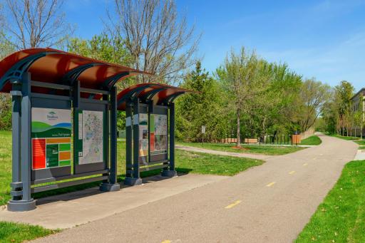 The paved trail system is well loved by cyclists and pedestrians.