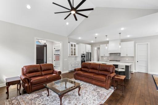 Open-concept layout with effortless flow between living, kitchen, and dining spaces.