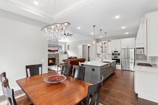 Beautiful light fixtures throughout the home.