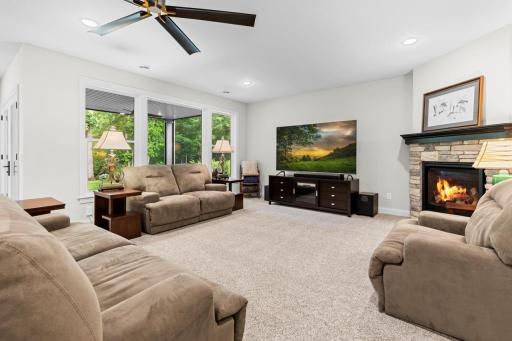 Spacious family room with room to relax, entertain, or gather