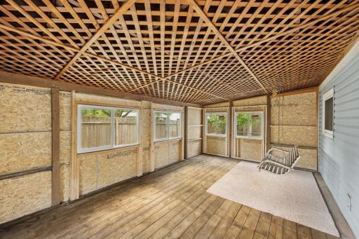 New windows and siding on this three season room....contractor available if you would like to convert to 4-season.