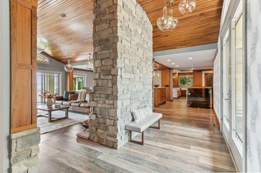 Gorgeous Stonework and Ceiling Accents