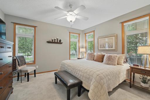 Lots of light in this main level owners bedroom