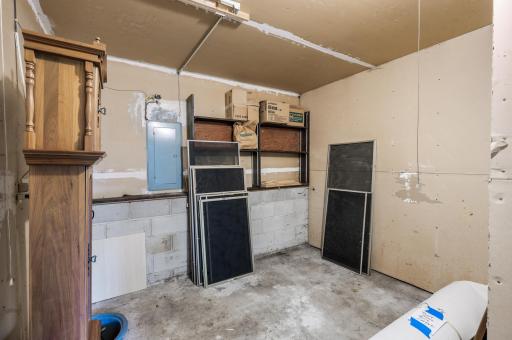 10' x 11.5' bonus storage room in basement!