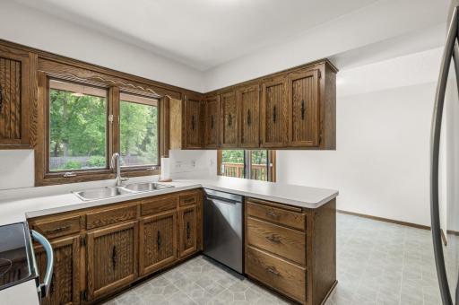 Kitchen has been freshly painted and includes new high efficiency stainless steel appliances.