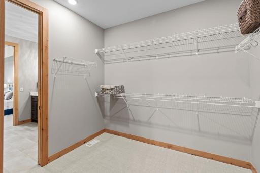 Massive primary closet, right off bathroom and mudroom