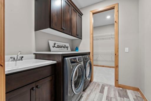 See that closet? That's the primary closet - makes for super easy laundry days!