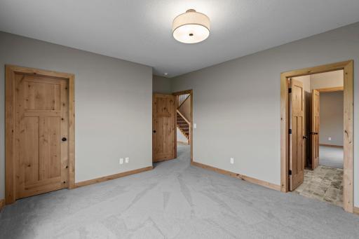 Walk in closets for both lower level bedrooms