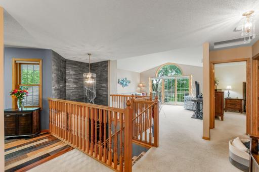 A glimpse of the spacious open-concept design on the upper level