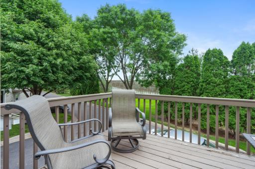 The 10x8 deck accessible from the living room.