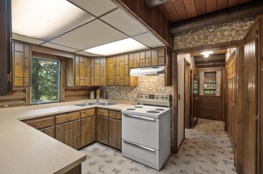The kitchen is ready for your personal updates to make it shine or simply enjoy its existing rustic charm.