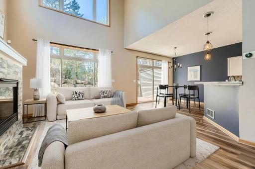 Welcome to 604 Crane Creek Lane, step into the soaring two-story vaulted living room, filled with bright natural light and a cozy gas fireplace!