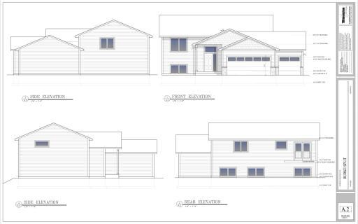 130 Coulee Way is a mirrored version of this front elevation shown for 120 Coulee Way (garage will be on the left side when looking at the house)