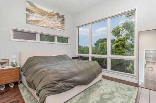 Primary bdrooms. auto blinds installed on the smart home