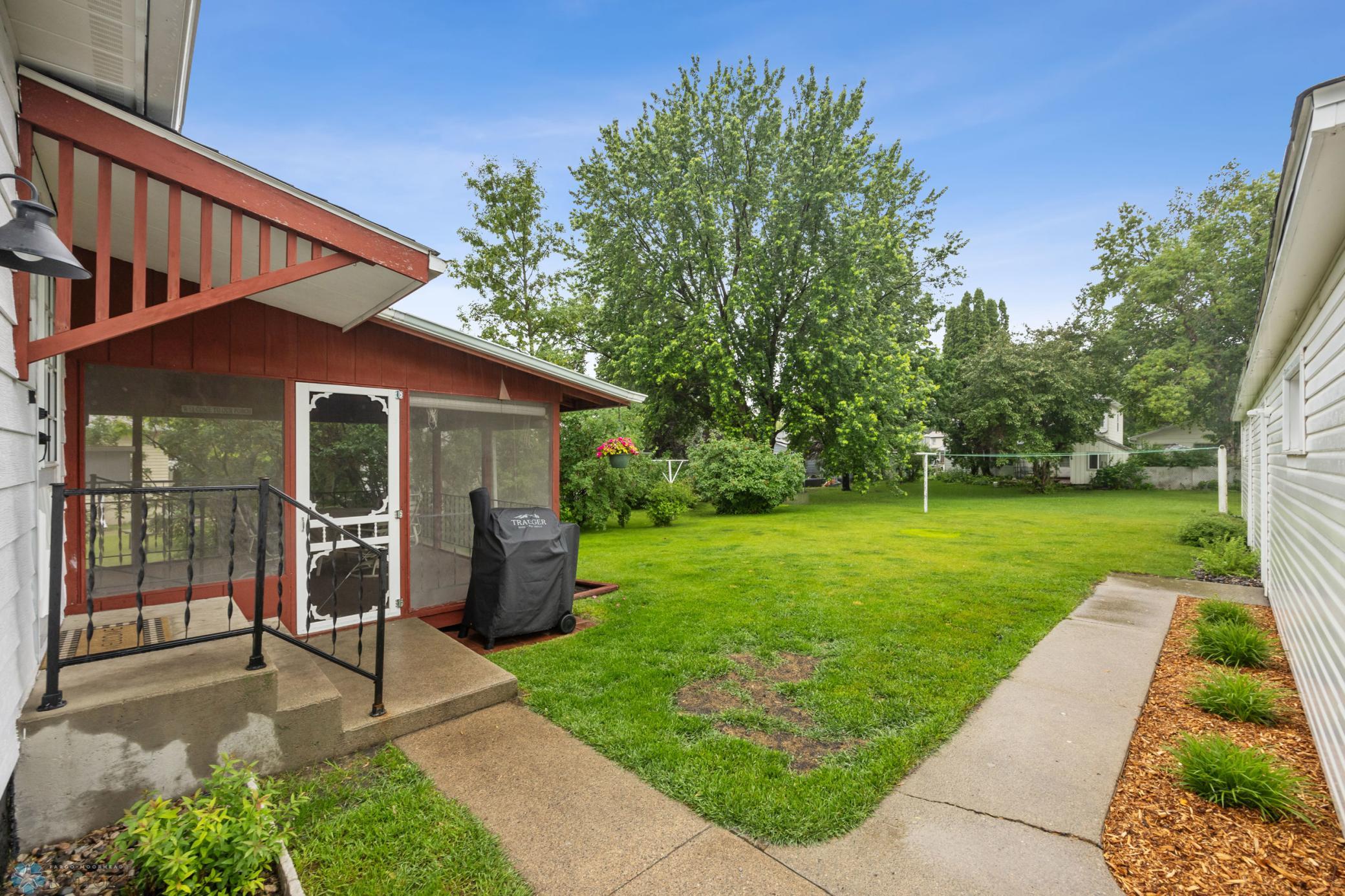 Backyard area