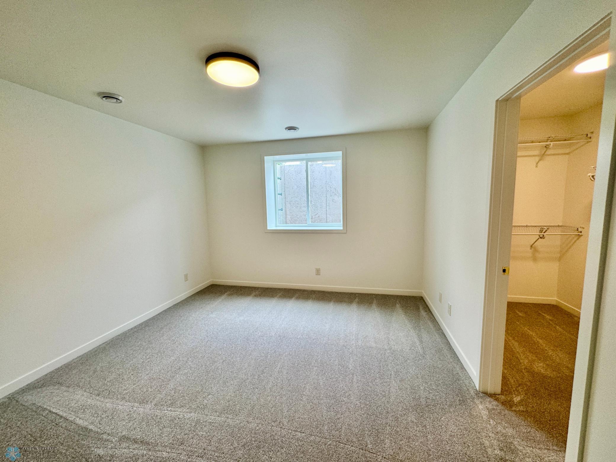 Basement Bedroom/Walk-in Closet