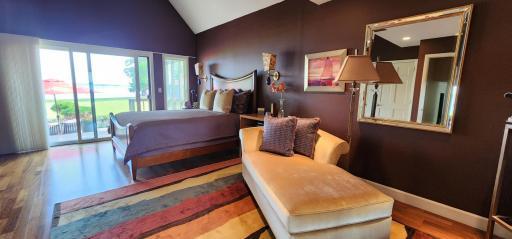 Primary bedroom with walk-out