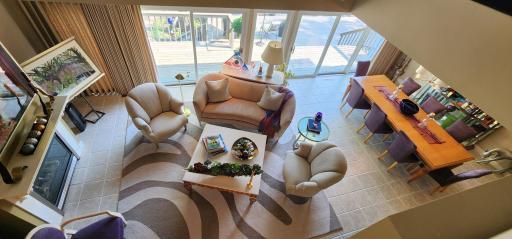 Looking down from the loft