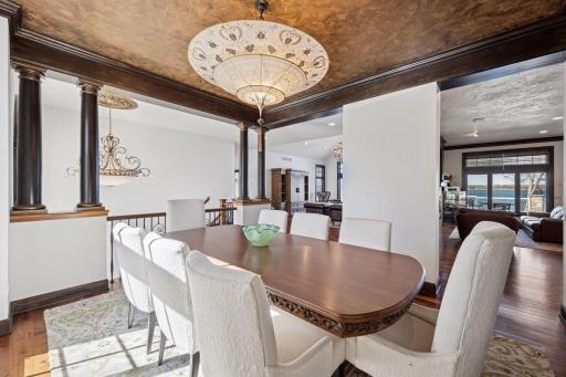 Beautiful dining room open to living room and Kitchen