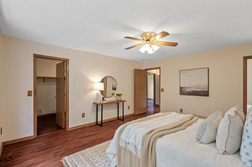 Primary BR with walk-in closet and private bath