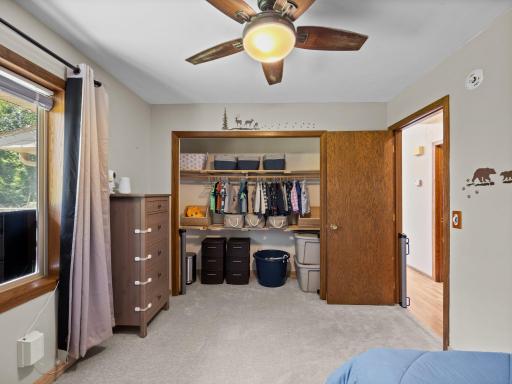 The second bedroom includes a large closet.