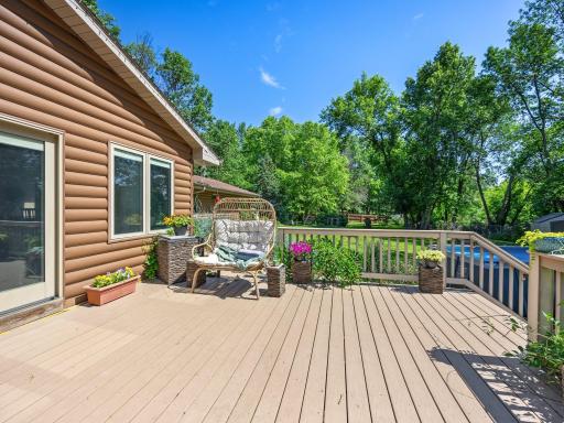 The maintenance free deck is the perfect place to spend time outside.