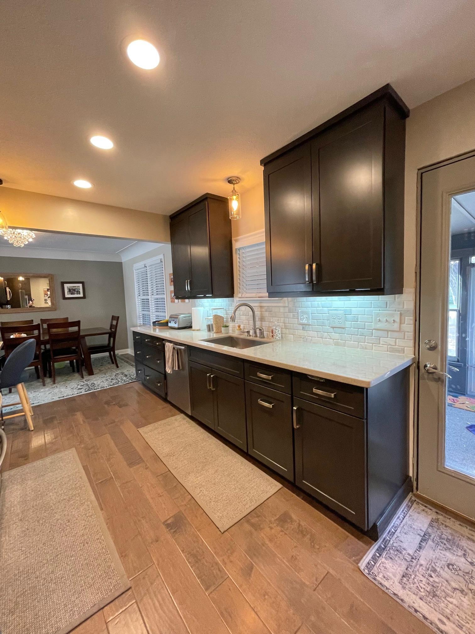 You will love all the cabinets and countertop space!