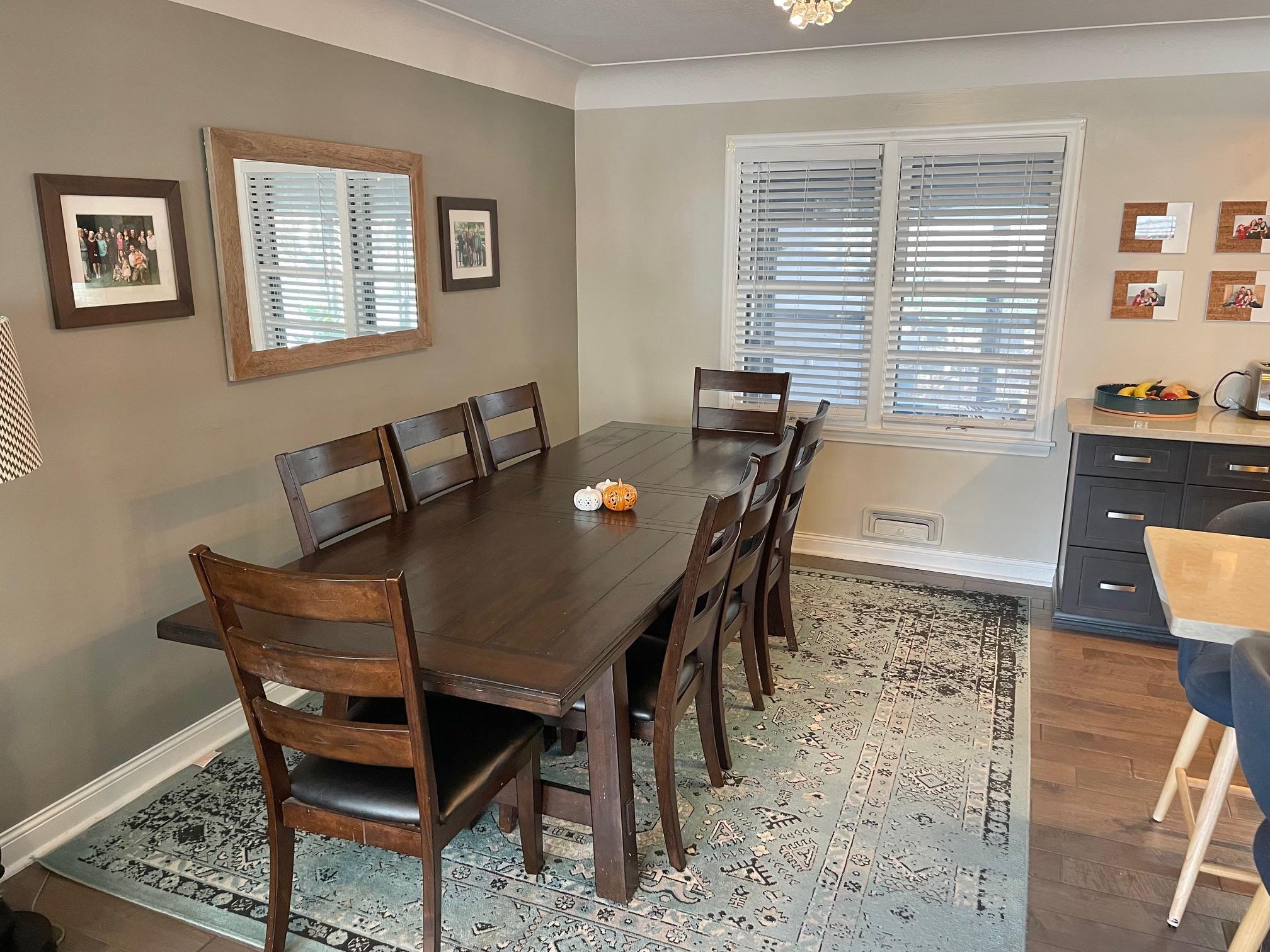 Big dining area with natural light!