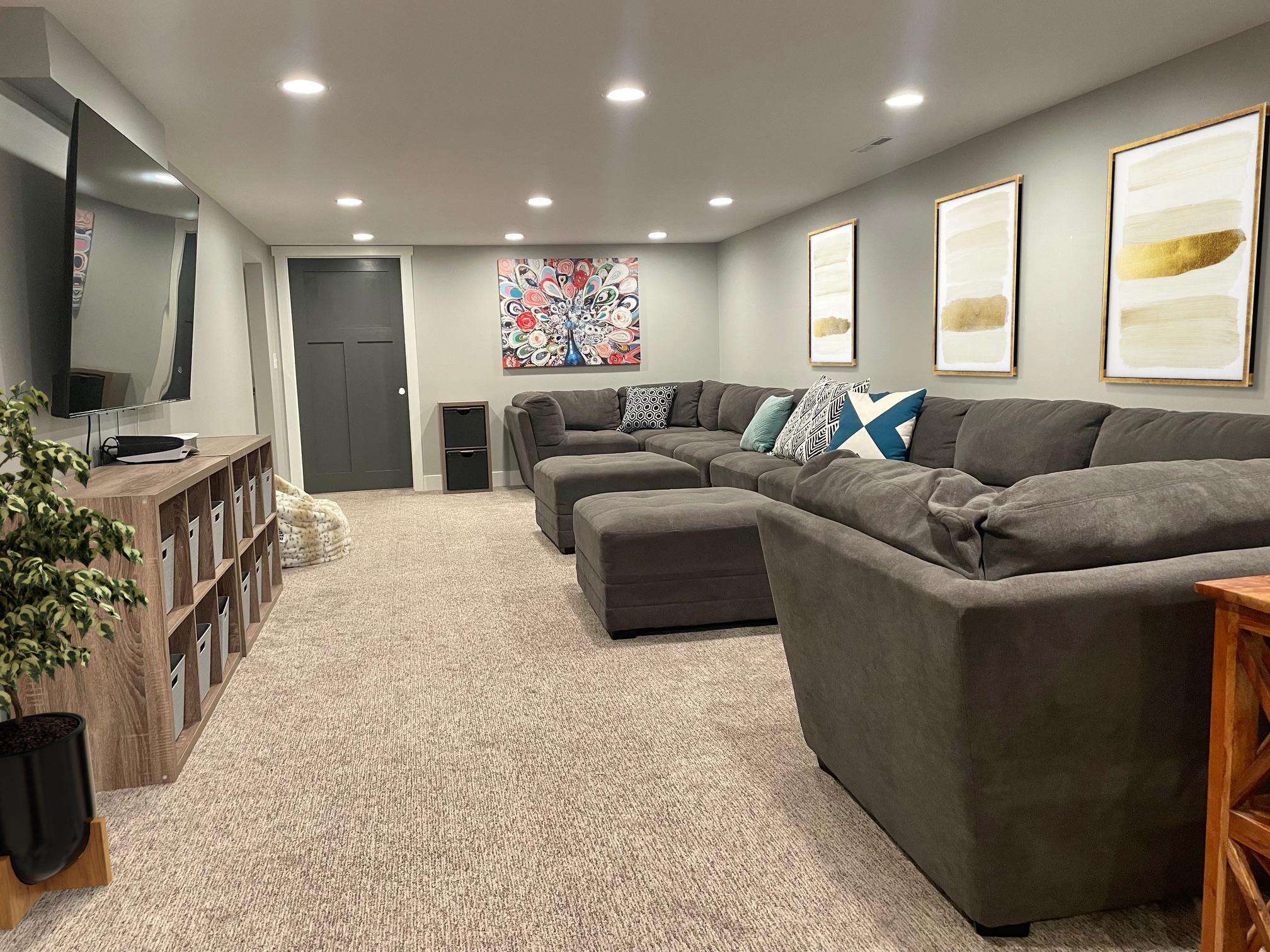 You will be surprised at the size of the family room!!