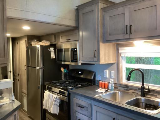 View of range/refrigerator