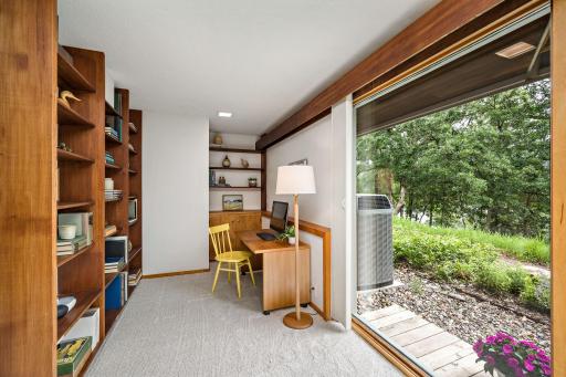 Pleasant office nook off family room
