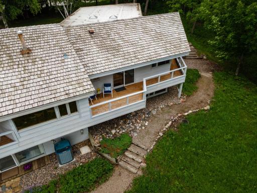 Walk out to wraparound deck from kitchen