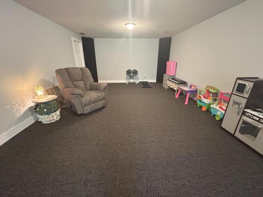 Large lower level living room