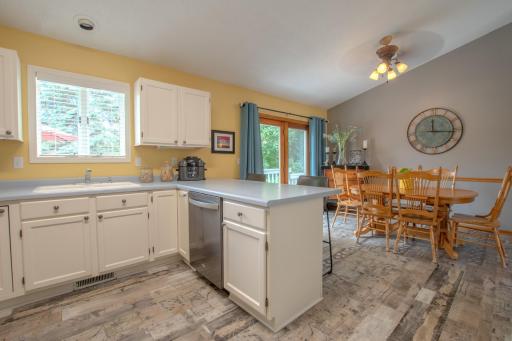 Kitchen has brand new dishwasher and newer appliances