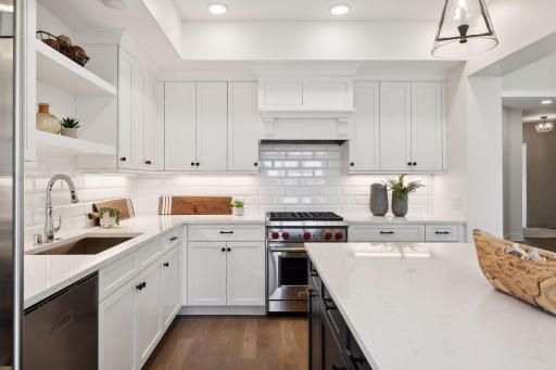 Designer selections throughout this condo