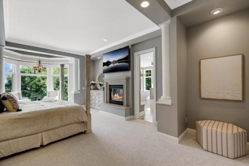 The massive primary ensuite boasts nature and water views from the bedroom and bathroom windows. A private deck provides a peaceful place to enjoy epic morning sunrises.