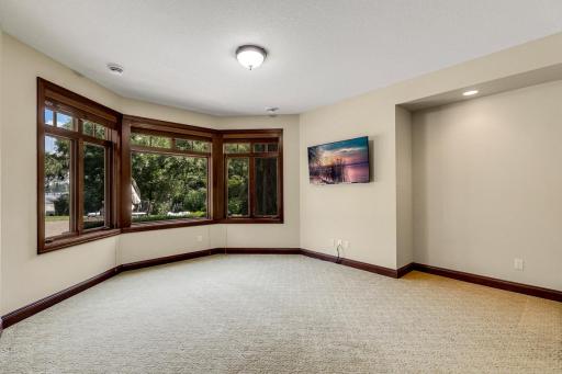 This is the first of three lower-level bedrooms.