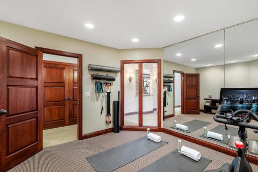 The lower level also boasts a dedicated workout room, an executive office, wine room, 2 large utility/storage rooms and a 2nd laundry room.