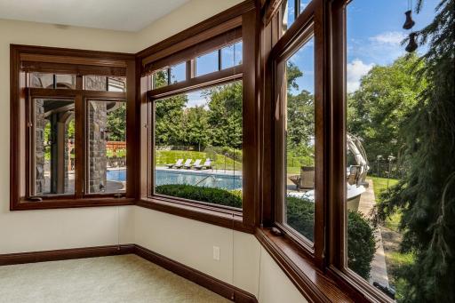 This is the first of three lower-level bedrooms.