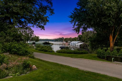 Walk through the gate in the backyard and about 50’ down a very gradual slope to reach the owned lake frontage, which is nestled in a quiet inlet off Lafayette Bay, on Lake Minnetonka.