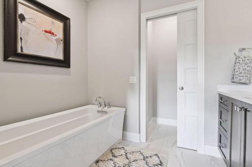 Relax and unwind in this spa-like soaking tub