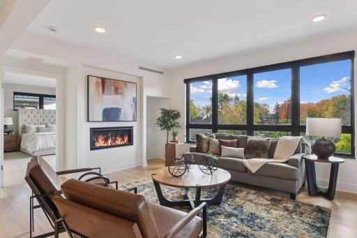 The living room is a great spot to gather and entertain or simply relax